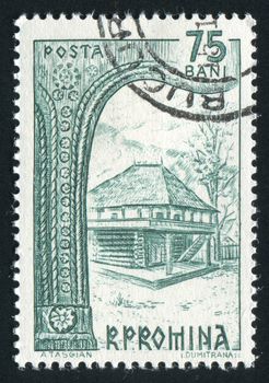ROMANIA - CIRCA 1963: Peasant Houses from Village Museum, Bucharest, circa 1963.