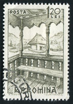 ROMANIA - CIRCA 1963: Peasant Houses from Village Museum, Bucharest, circa 1963.