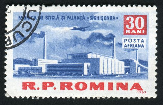 ROMANIA - CIRCA 1963: Sighisoara Glass and Crockery, circa 1963.