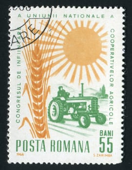 ROMANIA - CIRCA 1966: Founding congress of the National Union of Cooperative Farms, circa 1966.