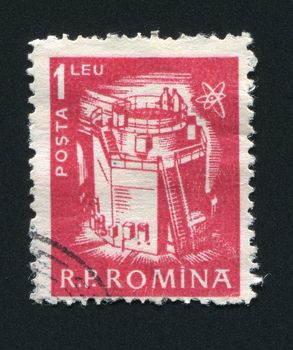 ROMANIA - CIRCA 1967: The Romanian atomic power station, circa 1967.