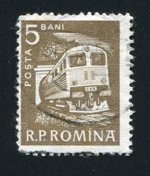 ROMANIA - CIRCA 1963: The railway. Ancient diesel locomotive, circa 1963.