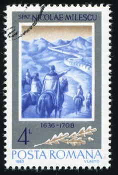 ROMANIA - CIRCA 1983: Nicolas Milescu (1636-1708), Court official, circa 1983.