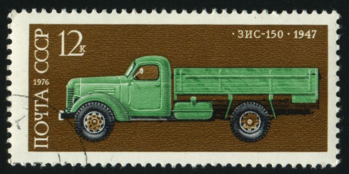 RUSSIA - CIRCA 1976: The ancient Soviet lorry, circa 1976.