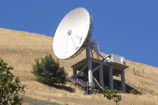 A large microwave communication dish