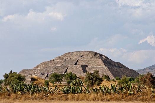 Pyramid of the Sun. Teotihuacan. Mexico. View from the Pyramid of the Moon.