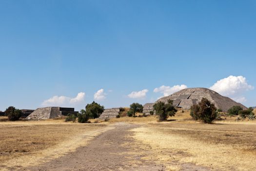 Pyramid of the Sun. Teotihuacan. Mexico. View from the Pyramid of the Moon.