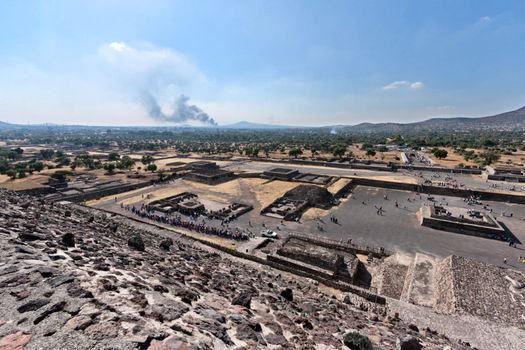 Valley of the Dead.  View from the Pyramid of the Sun. Teotihuacan, Mexico