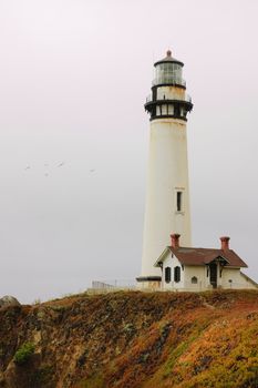 Pigeon Point Lighthouse on the Northern California Coastline