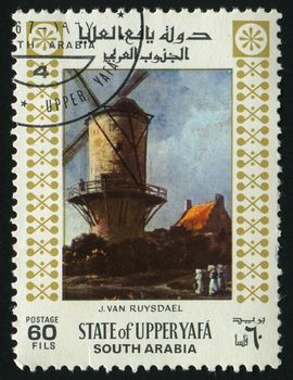 UPPER YAFA - CIRCA 1967:  Ancient  windmill, circa 1967.