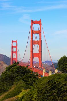 Golden Gate from the presidio in San Francisco