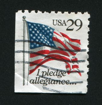 UNITED STATES - CIRCA 1995:  National flag of the USA, circa 1995.