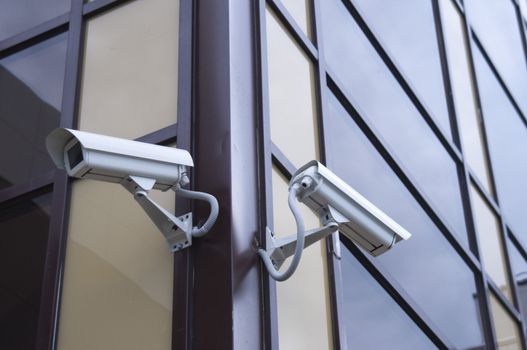 High resolution image. Video the chamber on a building façade.