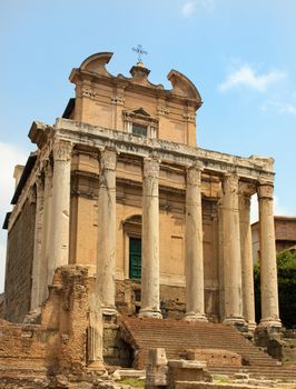 Temple to Faustina in the Roman rorum, Rome, Italy