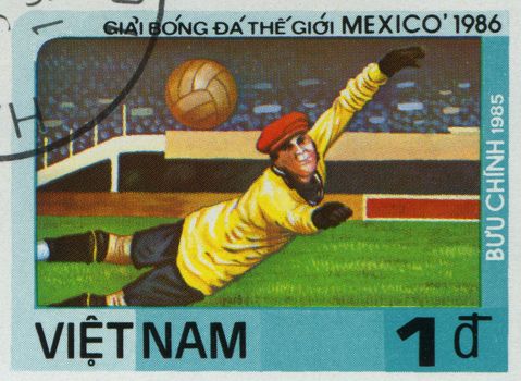 VIET NAM - CIRCA 1986: 1986 World Cup Soccer Championships Mexico, circa 1986