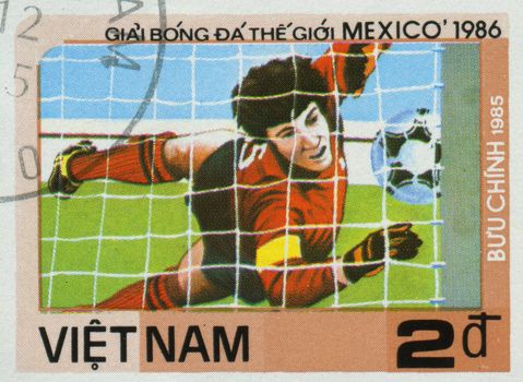 VIET NAM - CIRCA 1986: 1986 World Cup Soccer Championships Mexico, circa 1986