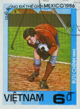 VIET NAM - CIRCA 1986: 1986 World Cup Soccer Championships Mexico, circa 1986