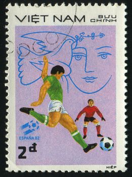VIET NAM - CIRCA 1982: 1982 World Cup Soccer Championships Spain, circa 1982