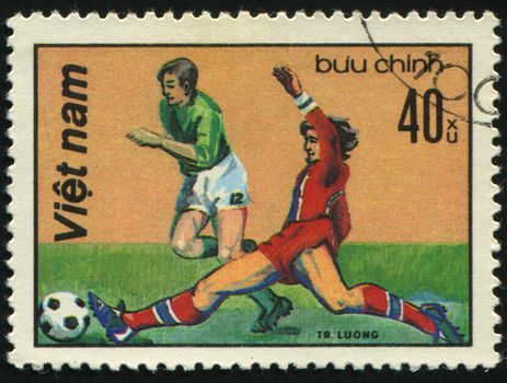 VIET NAM - CIRCA 1982: 1982 World Cup Soccer Championships Spain, circa 1982