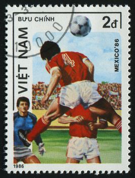 VIET NAM - CIRCA 1986: 1986 World Cup Soccer Championships Mexico, circa 1986