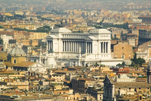View across Rome from the Vatican to Vittorio Emmanuele