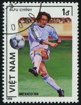 VIET NAM - CIRCA 1986: 1986 World Cup Soccer Championships Mexico, circa 1986