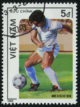 VIET NAM - CIRCA 1986: 1986 World Cup Soccer Championships Mexico, circa 1986