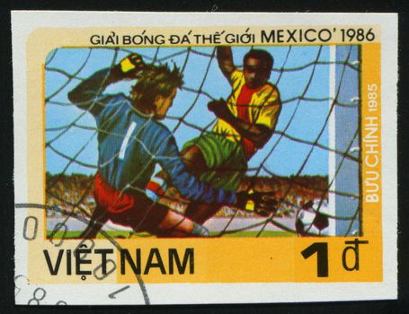 VIET NAM - CIRCA 1986: 1986 World Cup Soccer Championships Mexico, circa 1986