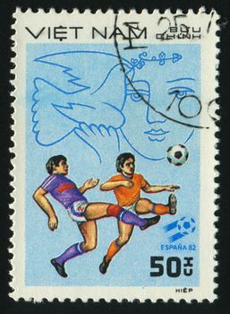 VIET NAM - CIRCA 1982: 1982 World Cup Soccer Championships Spain, circa 1982