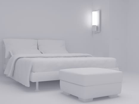 High resolution image interior. 3d illustration modern interior. Living room.