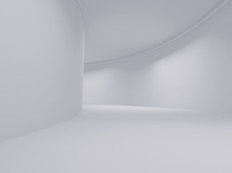 High resolution image automobile parking. 3d illustration white tunnel.