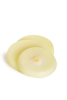 Fresh onion isolated on a white background