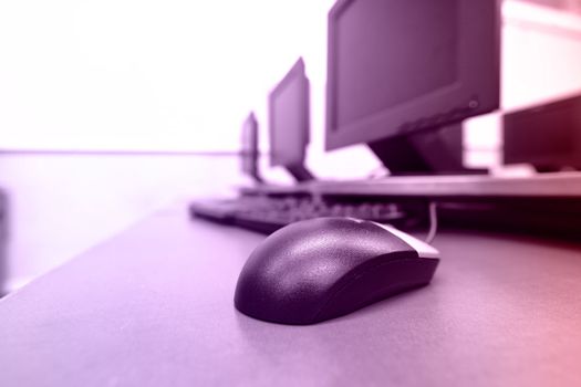 workplace room with computers