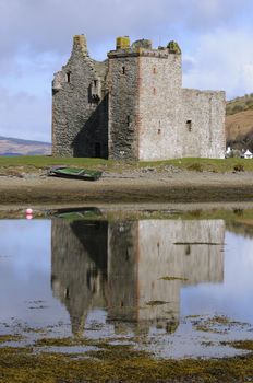 Medieval castle at Lochranza on the isle of Arran in Scotland