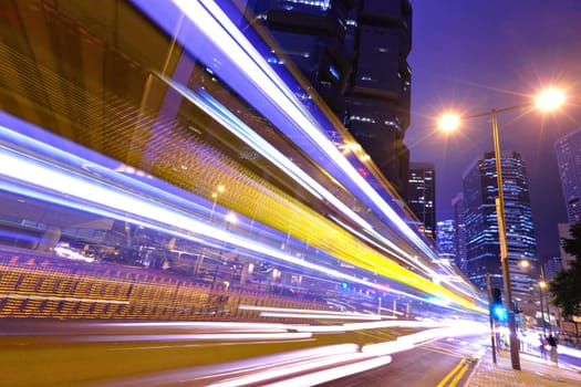 night traffic in city