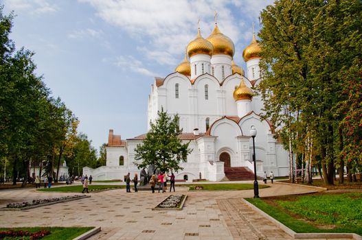 The restored Piously-Uspensky cathedral to Yaroslavl