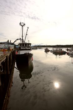 Docked fishing boat at Port Edward, British Columbia