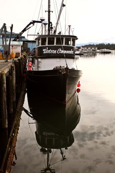 Docked fishing boat at Port Edward, British Columbia