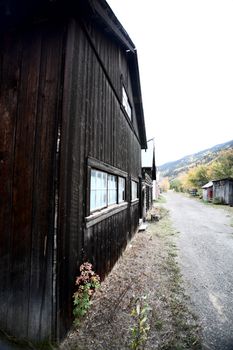 log buildings at Telegraph Creek in Northern British Columbia