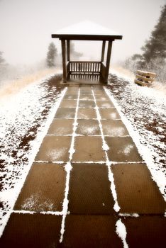 Ice fog in Cypress Hills Provincial Park of Saskatchewan