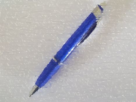 Painting of a pen.
