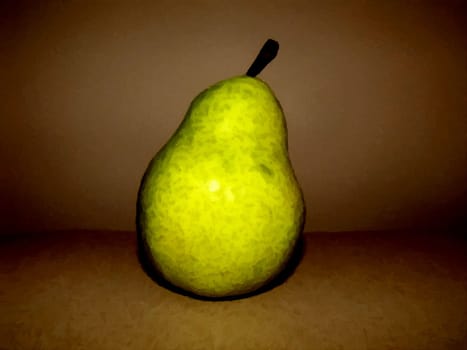 Painting of a pear.