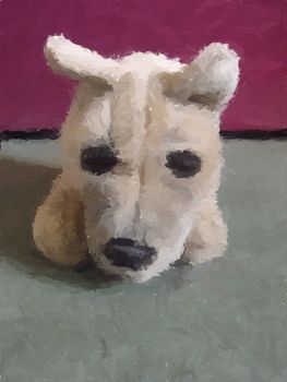painting of a puppy