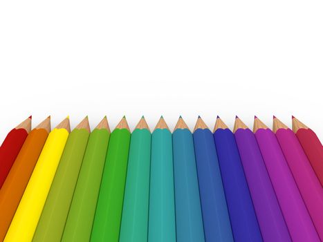 3d pencil red blue green yellow purple colorful