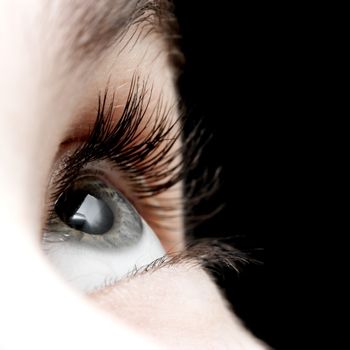 Closeup of the eye of a girl