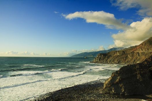 sunset on the California coast at Big Sur