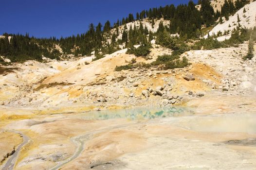 Mount Lassen sulpher pools and mud baths in northern California