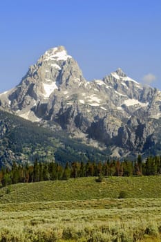 Teton mountains near Jackson Hole Wyoming.