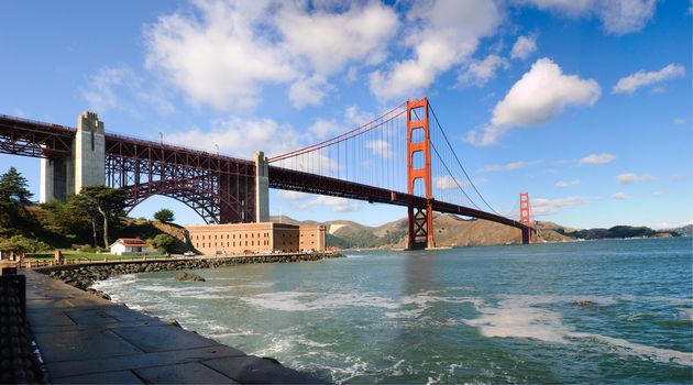 Golden gate Bridge panorama