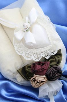 Scented room sachets in a decorated organza bag
